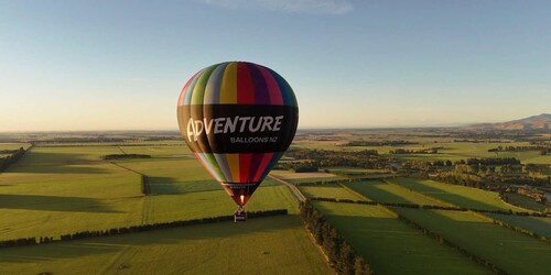 From Methven: Hot Air Balloon Flight in Canterbury with Wine