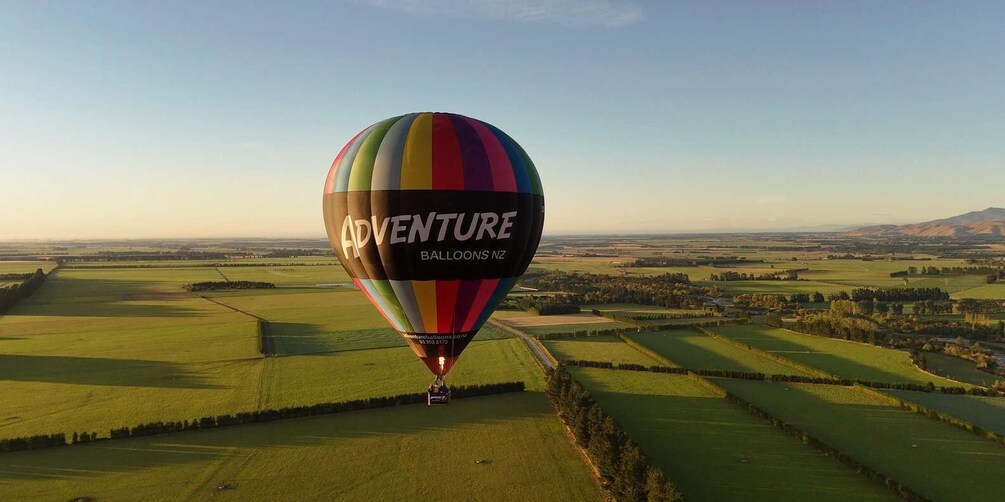 From Methven: Hot Air Balloon Flight in Canterbury with Wine