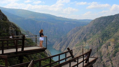 Da Santiago: Tour della Ribeira Sacra e gita in barca