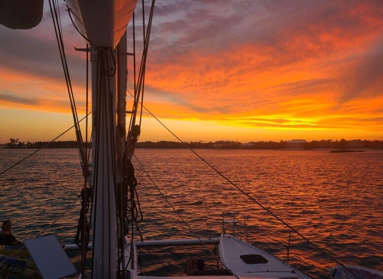 Picture 1 for Activity Nassau: Gourmet dinner & sunset cruise on luxury catamaran