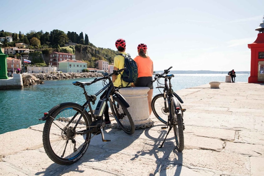 Picture 1 for Activity Piran: 5-Course Boutique Food Tour with Electric Bikes