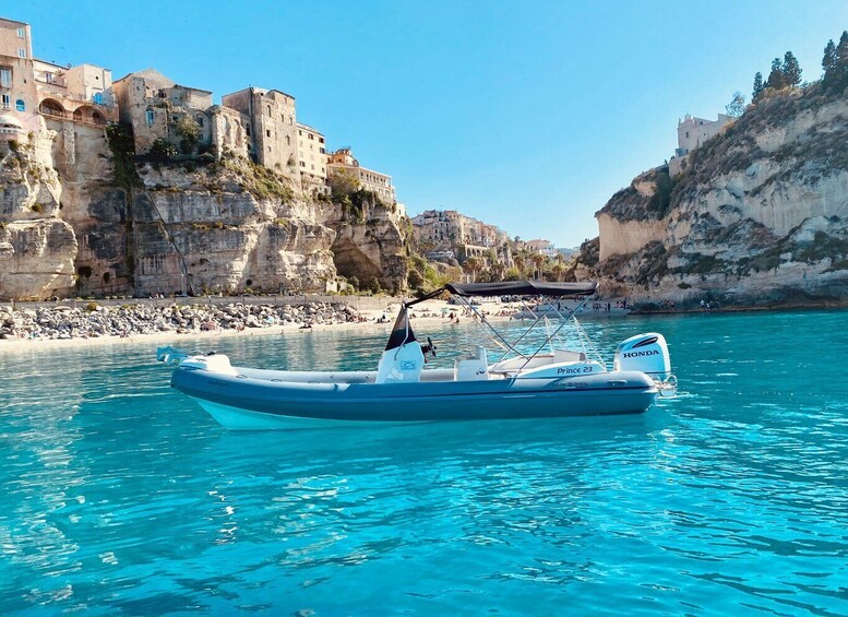 Picture 1 for Activity Tropea: Private Boat Rental with Skipper and Snacks