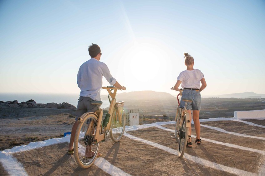 Picture 1 for Activity Santorini's Handcrafted Wooden E-Bike Rental