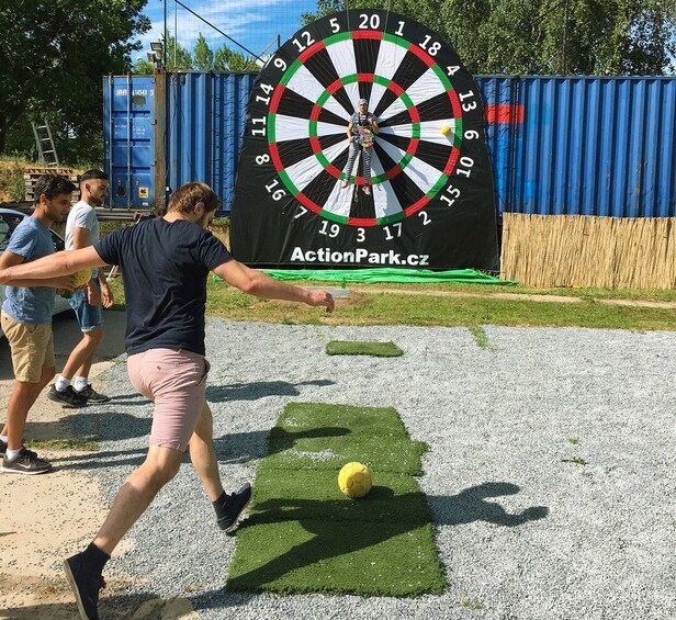 Picture 6 for Activity Prague: Giant Football Darts Game with Round of Beers & BBQ