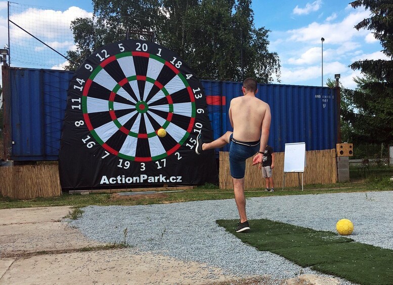 Picture 5 for Activity Prague: Giant Football Darts Game with Round of Beers & BBQ