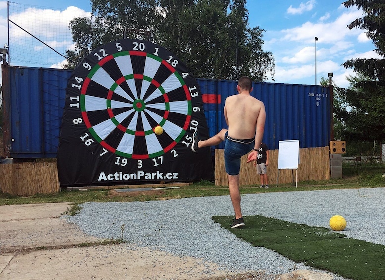 Picture 5 for Activity Prague: Giant Football Darts Game with Round of Beers & BBQ