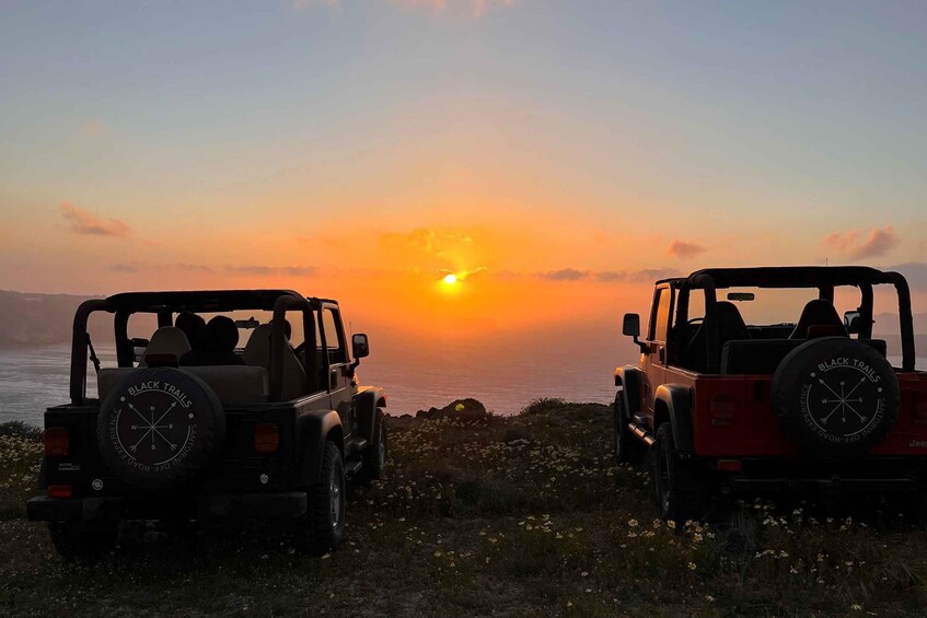 Picture 2 for Activity From Fira: Santorini Wrangler Jeep Convoy Tour & Villages