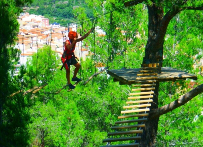 Montanejos: Forest Adventure – Tibetan Bridges and Zip Line