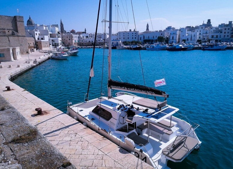 Picture 2 for Activity Polignano's Catamaran Trip with Aperitif and Snacks