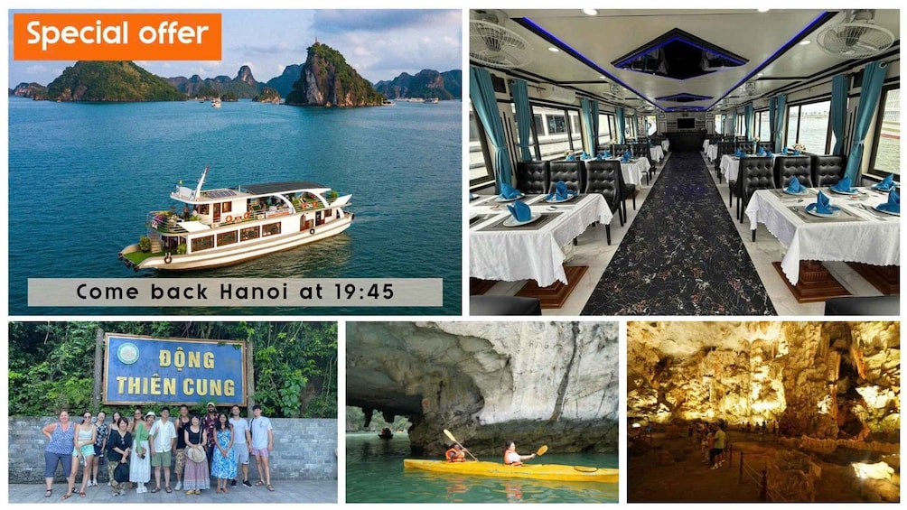 From Hanoi: Route 1 - Halong Cruise - Come back Hanoi early