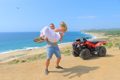 Migrino Beach & Desert quad bike Tour with Hotel Pickup in Cabo by Cactus T...