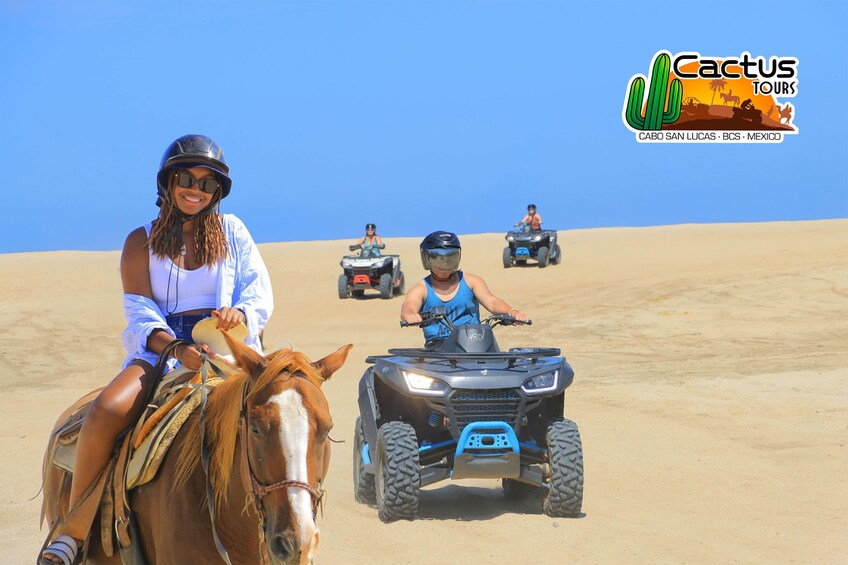 ATV Automatic 4X4 & Horseback riding in Cabo by Cactus Tours Park