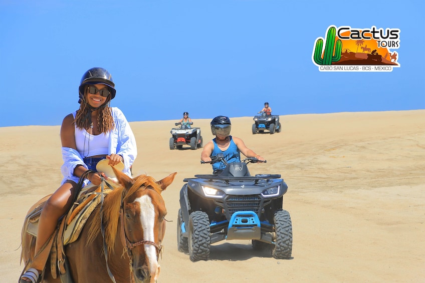 ATV Automatic 4X4 & Horseback riding in Cabo by Cactus Tours Park