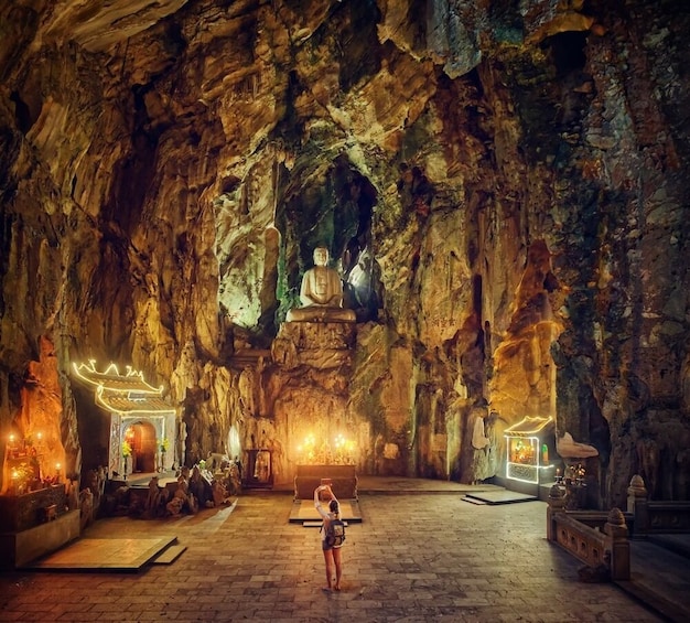 Explore Marble Mountains Am Phu Cave Morning Tour Hoi An to Da Nang