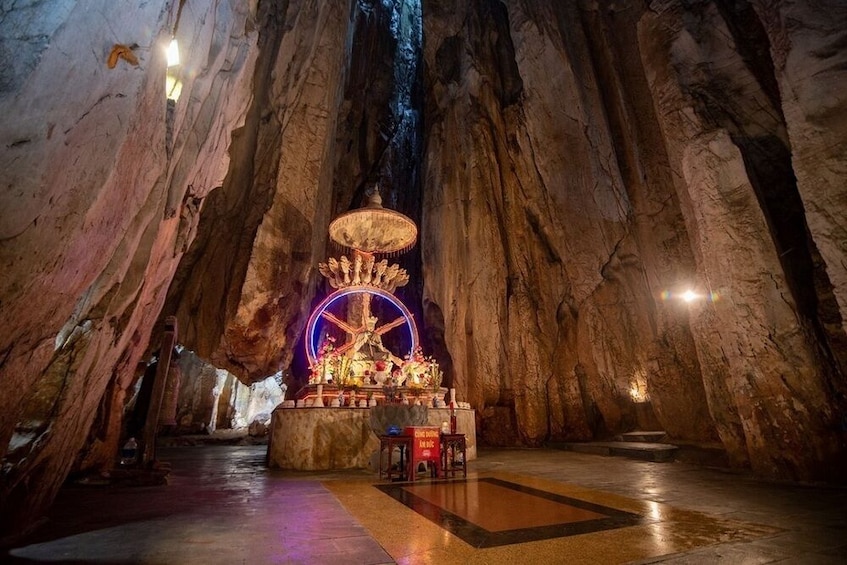 Explore Marble Mountains Am Phu Cave Morning Tour Hoi An to Da Nang