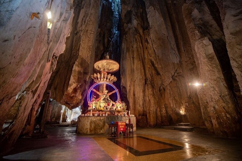 Explore Marble Mountains Am Phu Cave Morning Tour Hoi An to Da Nang