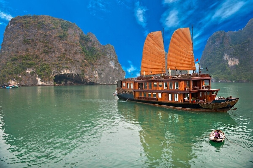 Halong Bay Luxury Cruise Explore Caves Kayak Pearl Workshop Full-Day 