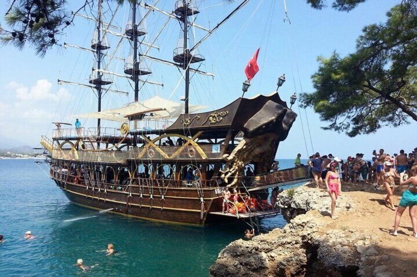 Full Day Pirate Boat Trip in Side & Manavgat