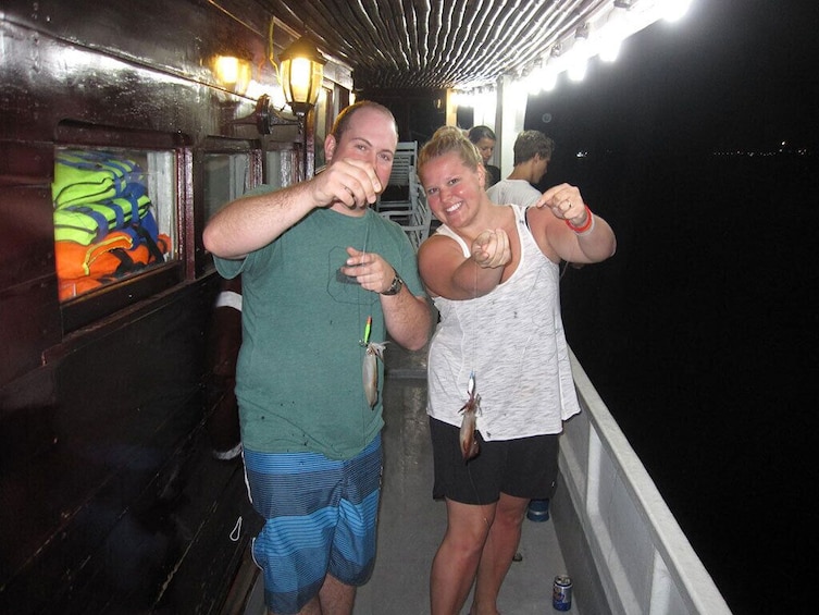 Squid Fishing Sunset and Night Dinner Cruise Phu Quoc with Pickup