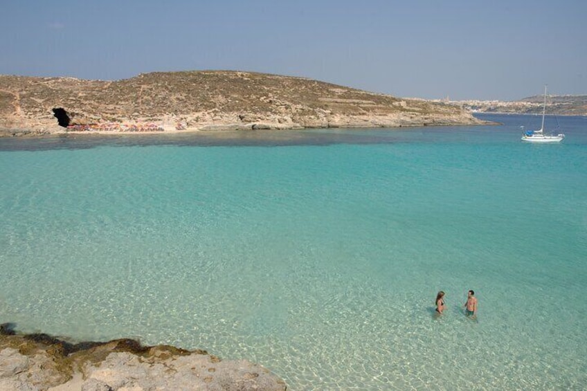 Free time in Blue Lagoon, Comino