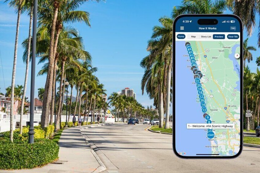 Scenic A1A Byway Self Guided Driving Audio Tour