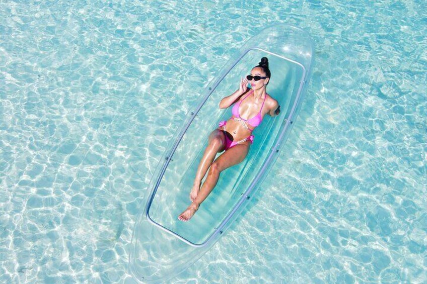 Clear kayak Drone photoshoot