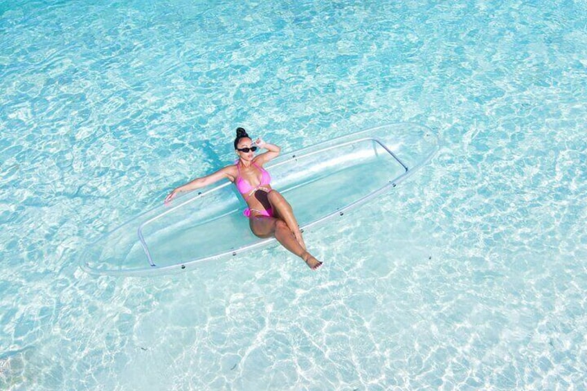 Clear kayak Drone photoshoot