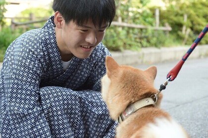 Private Kimono Stroll in Toyama City Possibly with a Shiba Inu