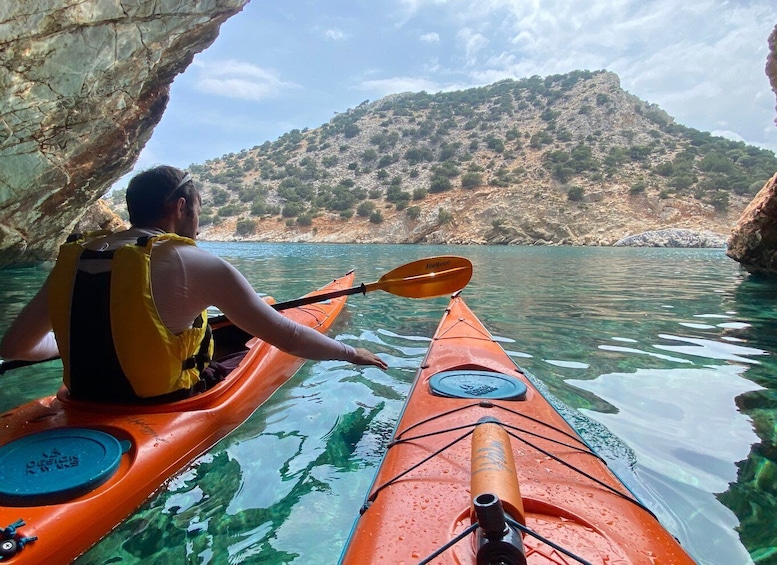 Picture 21 for Activity Naxos: Rhina Cave and Coastline Sea Kayaking Tour