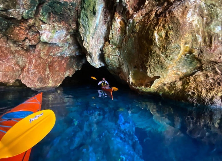 Picture 3 for Activity Naxos: Rhina Cave and Coastline Sea Kayaking Tour