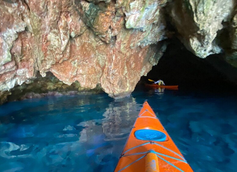 Picture 16 for Activity Naxos: Rhina Cave and Coastline Sea Kayaking Tour