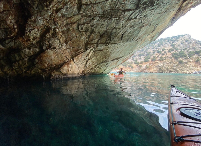 Picture 18 for Activity Naxos: Rhina Cave and Coastline Sea Kayaking Tour