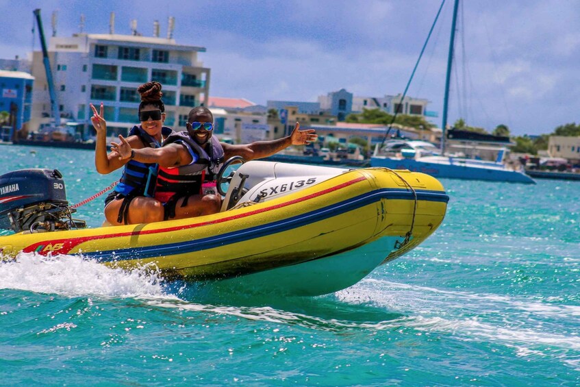 Picture 1 for Activity Sint Maarten: Guided Boat Safari with Snorkeling and Lunch