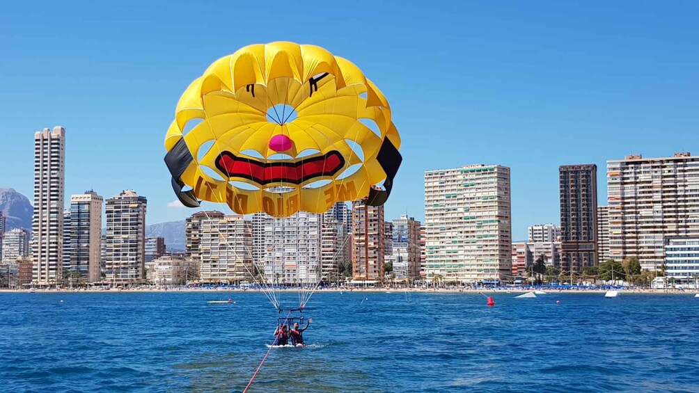 Picture 1 for Activity Benidorm: Parasailing Boat Trip with Costa Blanca Views