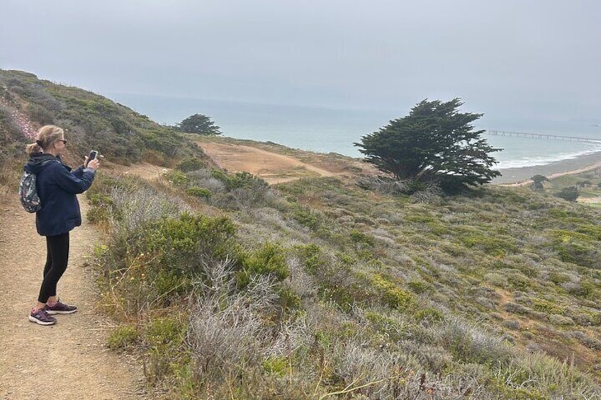 Hiking along Pacifica State Beach Coastline