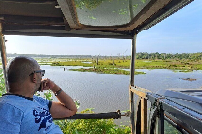 Looking over a natural lake inside Wilpattu 