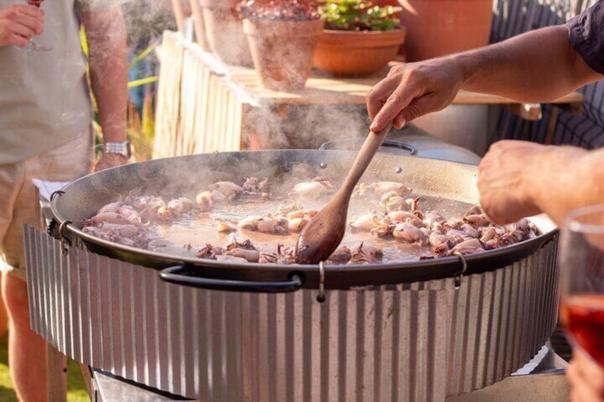 Paella Master Class in a Charming Rooftop Kitchen