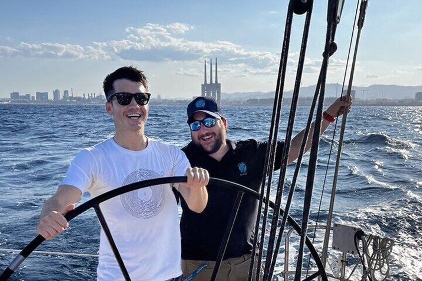 Sunset Sail Along the Barcelona Coastline