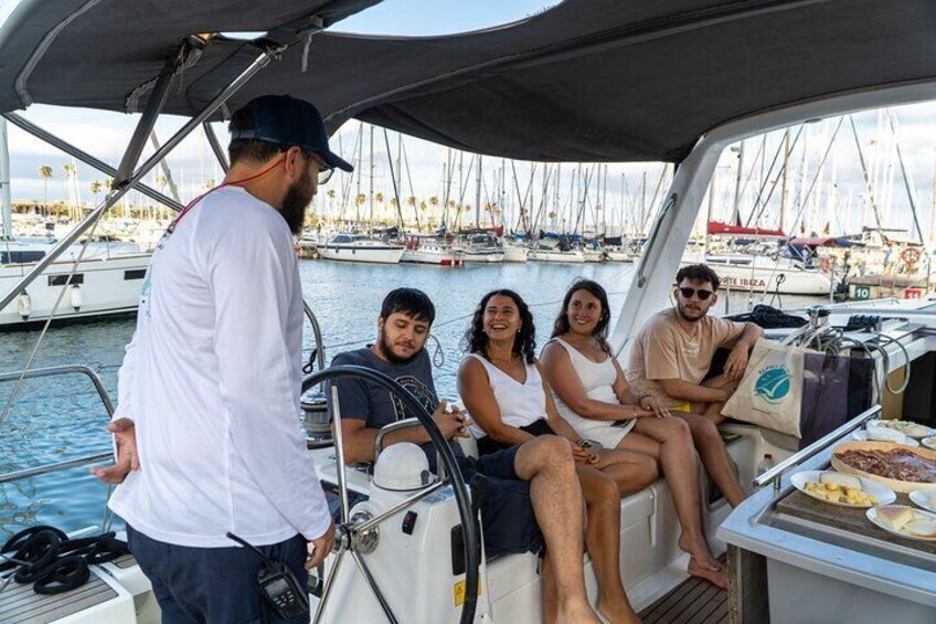 Sunset Sail Along the Barcelona Coastline