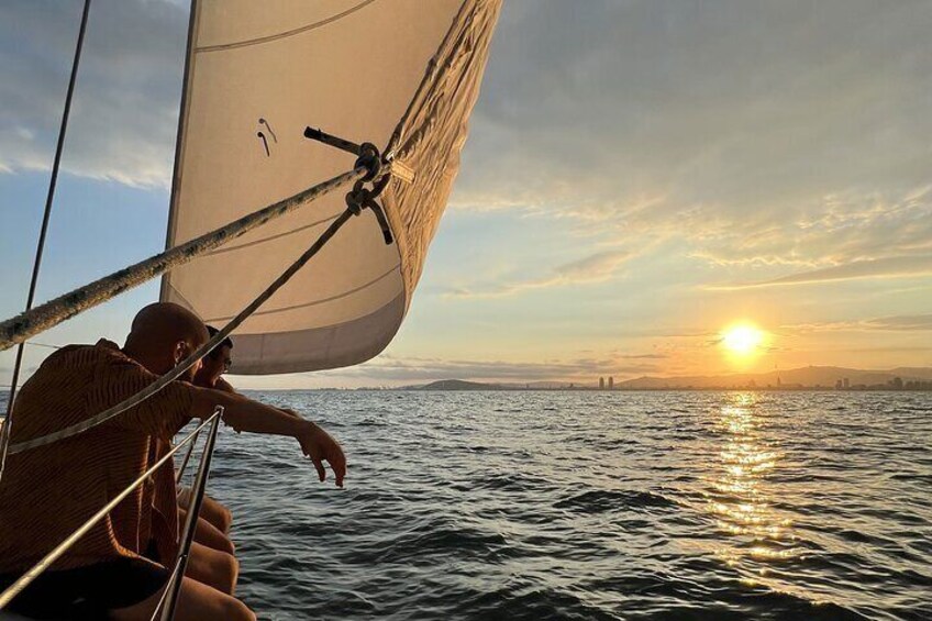 Have you ever seen the sunset from the water while sailing using just the wind? 