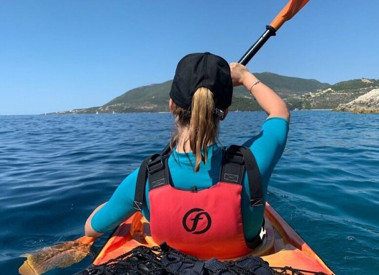 Picture 2 for Activity Lefkas, Nydri: Kayaking Day Trip to Scorpios and Meganisi