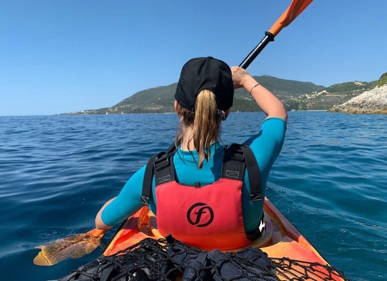 Picture 2 for Activity Lefkas, Nydri: Kayaking Day Trip to Scorpios and Meganisi