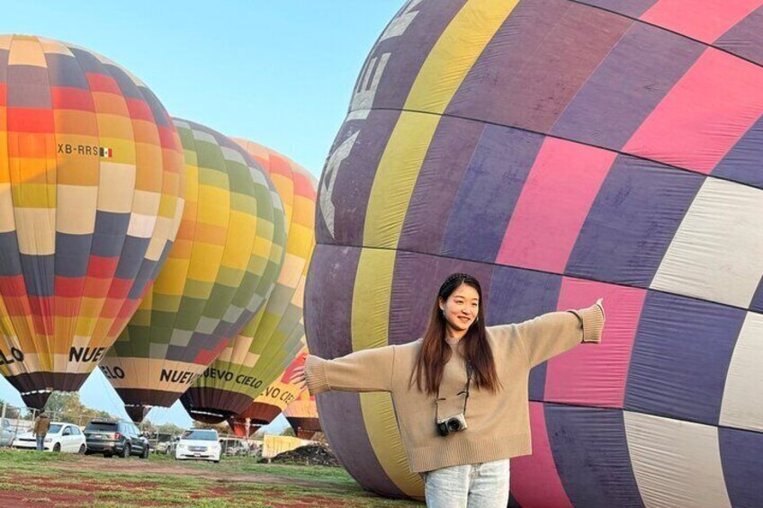 Teotihuacan Balloon Flight Transportation and Breakfast in a Natural Cave