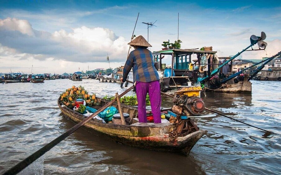 Mekong Delta Full Day Exploration My Tho Ben Tre Pagoda Visit Boat Cruises