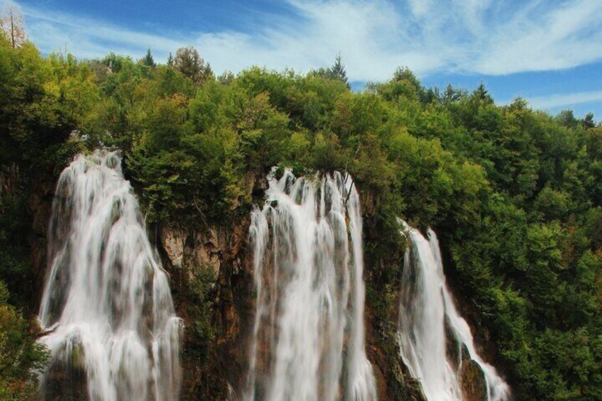 Plitvice Lakes waterfall