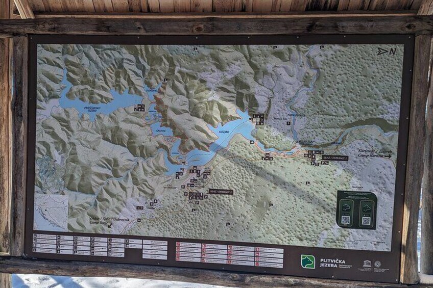 Plitvice Lakes map