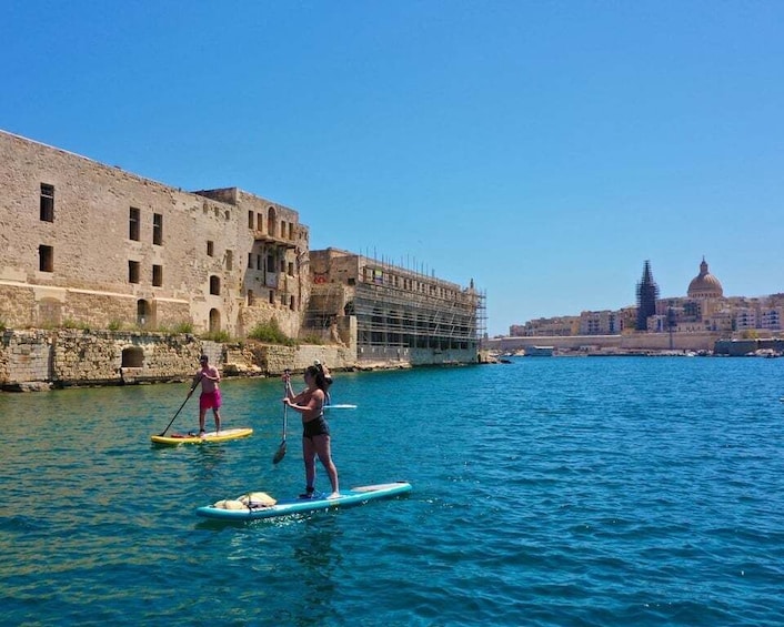 Stand Up Paddleboard Yoga Class Valetta