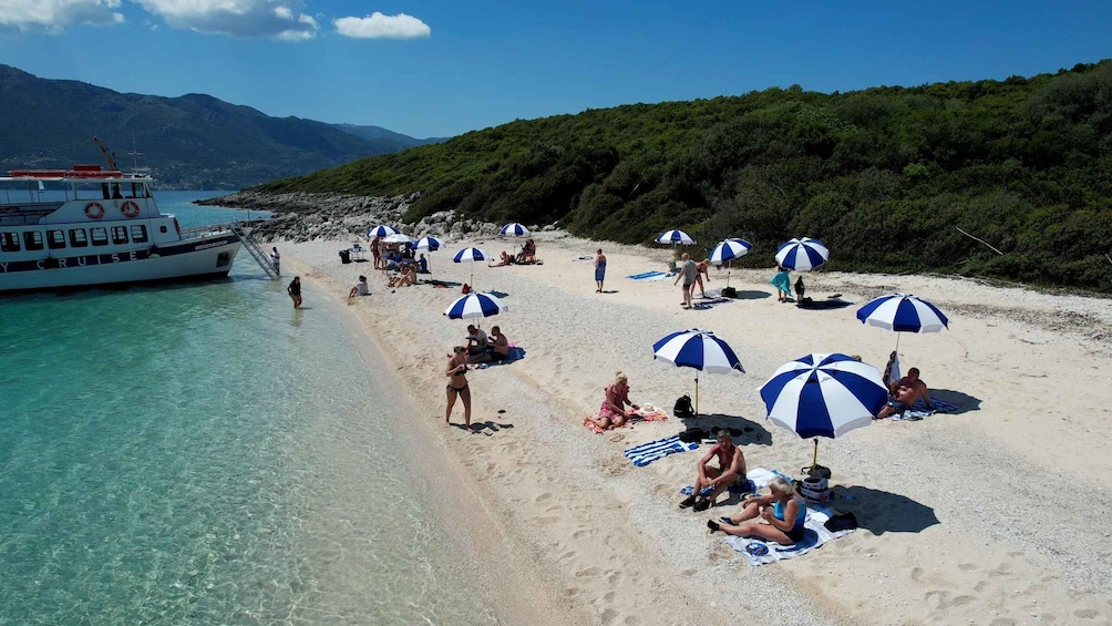 Picture 7 for Activity Nydri: Island Hopping Boat Cruise with Beach BBQ Lunch