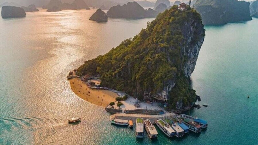 Halong Bay Full-Day Luxury Cruise Exploring Surprising Cave Titop Island Lu