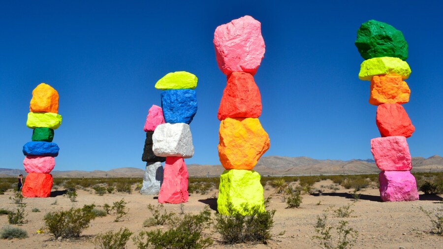 Hoover Dam Walk On Top Tour with Seven Magic Mountains Small Group Tour